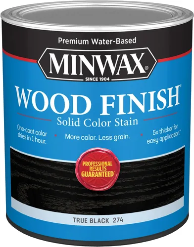 Vista 8 de Minwax Tinte de color semitransparente a base de agua con acabado de madera, negro verdadero, 1 cuarto de galón