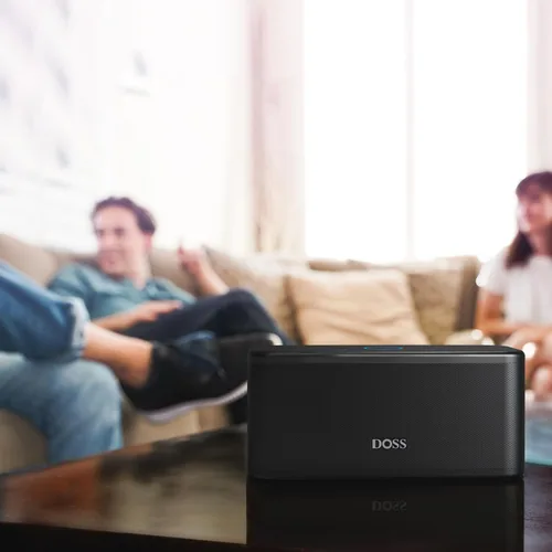 Vista 6 de DOSS SoundBox Plus Altavoz Bluetooth con Sonido Superior, Bluetooth 5.0, Emparejamiento Estéreo Inalámbrico, Micrófono Incorporado, 20H