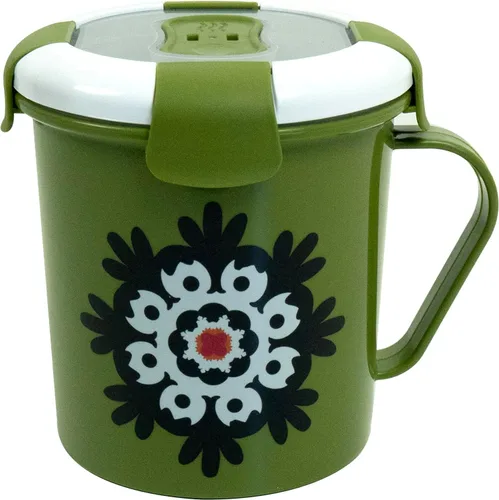 Vista 8 de French Bull Taza de sopa de 23 onzas con asa y tapa ventilada, almacenamiento de alimentos, agarre fresco, a prueba de fugas, apto para lavavajillas