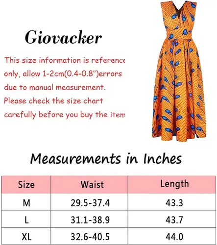 Vista 2 de Giovacker - Vestido de fiesta para mujer con estampado africano. Traje tradicional Dashiki