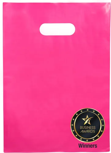 Vista 18 de Choice Marts Bolsas de mercancía 100 negras 9"x12" Tamaño 1.5Mil de grosor con asas Glossy Black Retail Bags. Convenient Carry Handles. Ideal For
