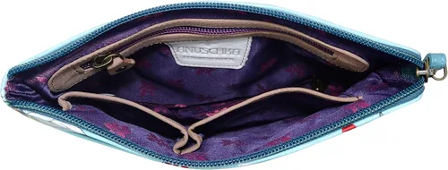 Vista 4 de Anuschka Clutch de cuero genuino de mujer tres en uno - exterior pintado a mano