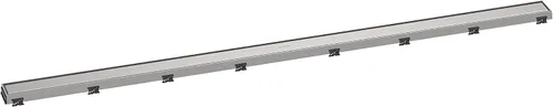 Vista 16 de hansgrohe RainDrain Match - Drenaje de ducha lineal para 31 1/2 pulgadas, áspero con marco de altura ajustable en acero inoxidable cepillado