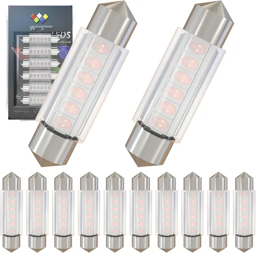 Vista 10 de Bombilla LED Festoon C5W de 38mm 39mm DE3425 DE3423 Bombillas LED Ámbar Amarillo Festoon 6418 6411 6423 Bombilla LED DC 12V para Luces Interiores