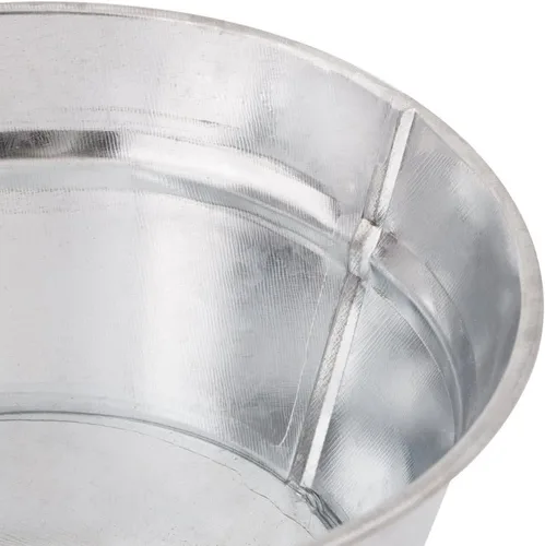 Vista 4 de American Metalcraft MTUB63 Tina galvanizada natural con mango lateral - 27 oz, 6 pulgadas