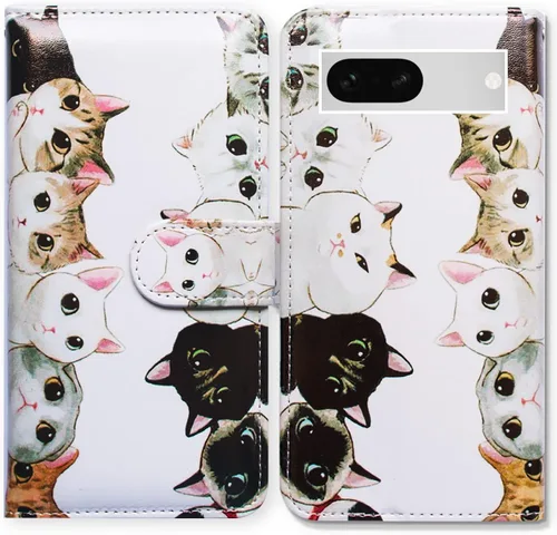 Vista 36 de Bcov Funda para Pixel 7a, diseño de pájaro negro de cuero verde con tapa para teléfono con ranura para tarjetas, soporte para Google Pixel 7a
