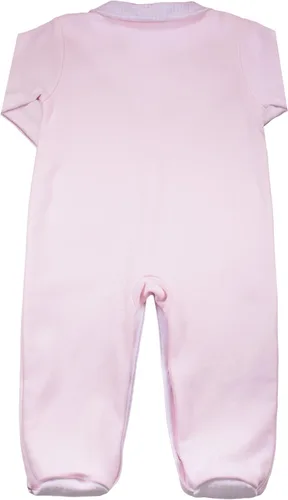 Vista 2 de Mono de manga larga para bebé niña, color rosa, 100% algodón Pima