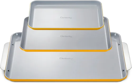 Vista 12 de Caraway Bandeja de cerámica antiadherente para hornear, revestimiento de cerámica naturalmente resbaladizo, no tóxico, libre de PTFE ni PFOA
