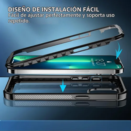 Vista 7 de Red2Fire Diseñado para iPhone 13 Pro Max, con protector de pantalla integrado de 360 ° cubierta protectora de cuerpo completo, resistente, ligera