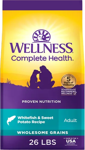 Vista 24 de Wellness Complete Health - Alimento seco natural para perros, pescado blanco y batata, bolsa de 6.8 kg.