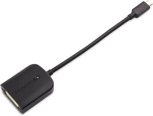 Vista 2 de Cable Matters Adaptador USB C a DVI (adaptador USB-C a DVI) en negro - Thunderbolt 4 / USB4 / Thunderbolt 3 Puerto compatible con MacBook Pro, Dell