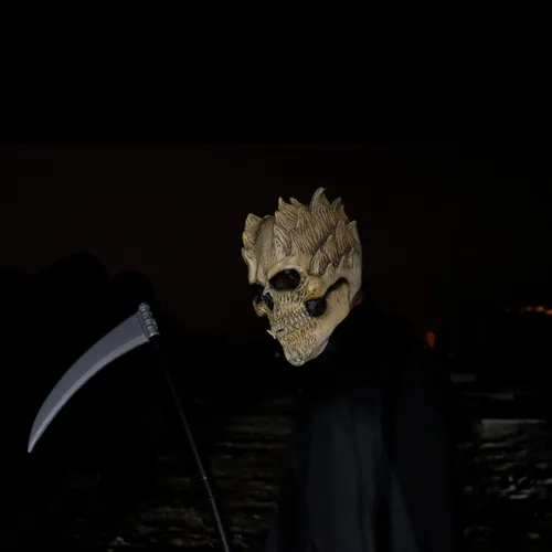Vista 2 de Máscara de calavera de terror, máscara de esqueleto realista
