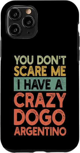 Vista 10 de iPhone 15 You Don't Scare Me Dogo Argentino Owner Pet Dog Dad Retro Case