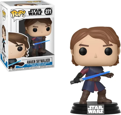Vista 2 de POP Star Wars: Clone Wars - Figura de vinilo de Funko de Anakin Skywalker (con funda protectora de caja compatible), multicolor, 3.75 pulgadas