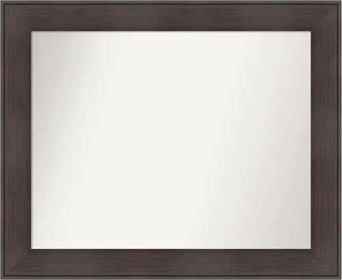 Vista 133 de Amanti Art Espejo personalizado, espejo de baño de veta de madera rústica William, espejo de pared o espejo de tocador de baño sobre el fregadero