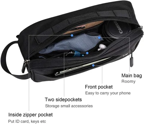 Vista 3 de Rhinowalk Bolsa de manillar de bicicleta, multifuncional impermeable para bicicleta de montaña, bolsa frontal para bicicleta de carretera, cesta
