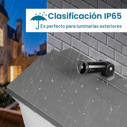 Vista 3 de Sensor de fotocélula para luces al aire libre con certificación UL sensor de atardecer a amanecer, interruptor fotoeléctrico IP65 impermeable