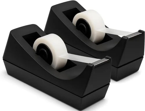 Vista 2 de Business Source Dispensador de cinta de escritorio estándar, negro, 1 pulgada (BSN32954)