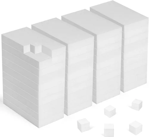 Vista 12 de Trendbox Paquete de 50 esponjas de melamina mágicas de limpieza en espuma de melamina a granel para platos, esponjas borradoras para limpieza