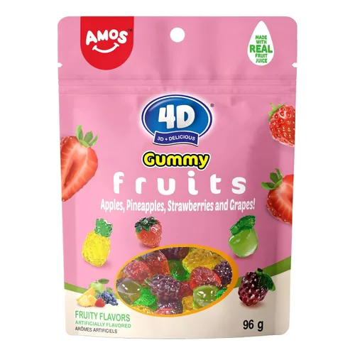 Vista 8 de Amos Peelerz - Caramelos de gomita pelables, mezcla de melón (sandía y melón), caja de regalo de 8.47 onzas con 10 bolsas individuales, aperitivos