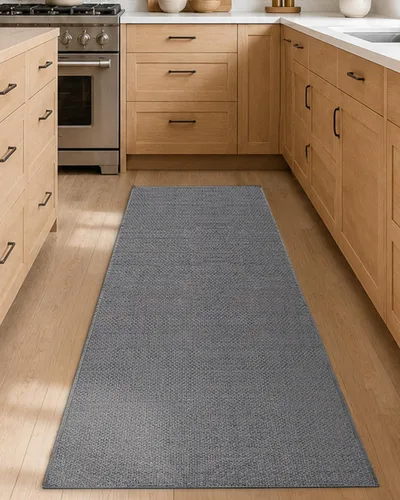 Vista 12 de Color&Geometry - 2 alfombras y tapetes de cocina antideslizantes, lavables, absorbentes, fáciles de limpiar, tapetes de cocina para frente del Caqui