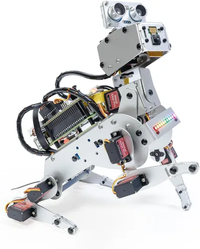 Vista 10 de SunFounder Kit de robot AI con Raspberry Pi Zero 2 W+tarjeta TF 32G, ChatGPT-4o habilitado con comando de voz y reconocimiento de video, control