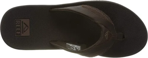 Vista 5 de Reef Mens Leather Fanning Flip Flops