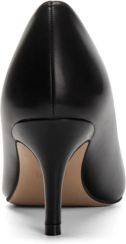 Vista 4 de Mettesally Zapatos de tacón de gatito para mujer, punta redonda y cerrada, tacones medios, zapatos de vestir clásicos para uso diario