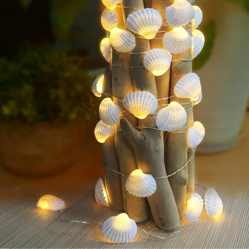 Vista 10 de WSgift Guirnalda de luces decorativas de tortuga marina, 18.7 pies, 40 luces LED USB enchufables con cable de cobre plateado, luces de hadas
