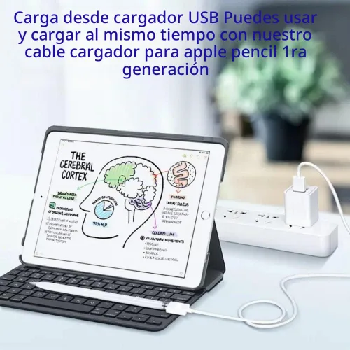Vista 3 de ForApple - Cargador de bolígrafo (1 unidad, 1 pie) para Apple Pencil de 1ª
