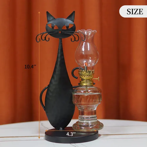 Vista 5 de 2 lámparas de aceite de 5 onzas líquidas para uso en interiores, mechas de lámpara de aceite con perilla de control de fuego, lámpara de queroseno