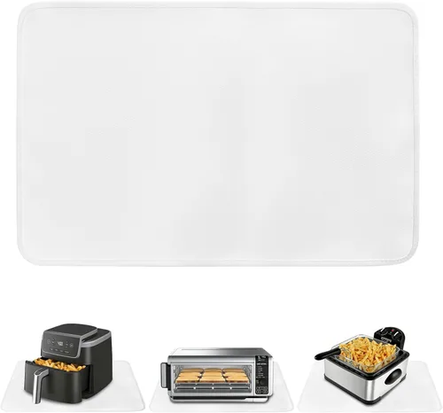 Vista 16 de Alfombrilla resistente al calor para freidora de aire, freidora profunda, horno, almohadillas calientes negras de 12 x 14 pulgadas para protector