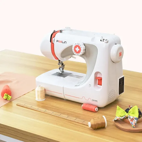 Vista 6 de POOLIN Máquina de coser básica para niños: 27 aplicaciones de puntada con múltiples accesorios, incluye tutoriales en video, guía rápida y manual