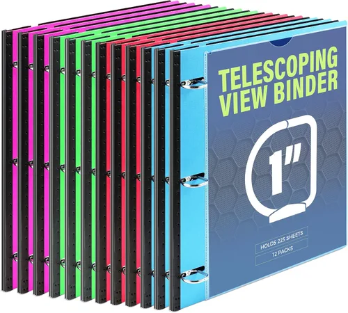Vista 16 de WOT I Carpeta de 3 Anillos Telescópica (0.75"), Carpeta Flexible Expandible - Diseño Patentado para Fácil Portabilidad, Capacidad para 160 Hojas