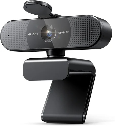 Vista 14 de EMEET C960 - Cámara web USB 2K QHD, 2 micrófonos con reducción de ruido y tapa de privacidad, enfoque automático TOF, plug and play