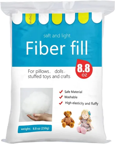 Vista 12 de BUTUZE Relleno de fibra de poliéster de 60g/2.1oz, relleno de fibra premium para manualidades, relleno de ganchillo de alta resiliencia, relleno