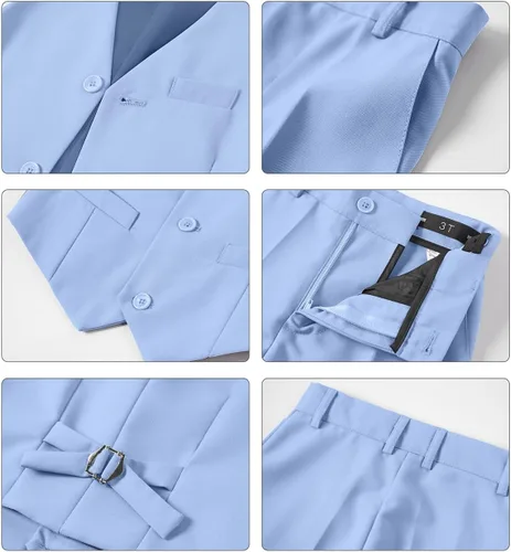Vista 68 de Conjunto de chaleco para niños, trajes formales, trajes de boda, ropa de vestir