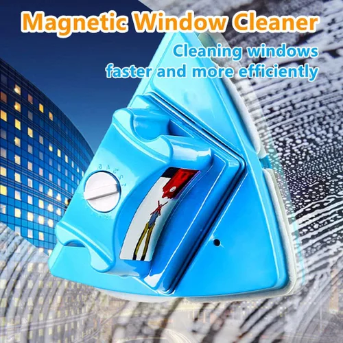 Vista 8 de Limpiador de ventanas de doble cara, herramientas de limpieza magnética para limpiaparabrisas de vidrio, 4 engranajes ajustables, herramientas