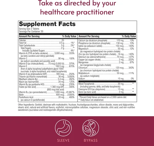Vista 4 de Bariatric Advantage Masticable Advanced Multi EA Sin Hierro – Multivitamínico diario de alta potencia – para pacientes de cirugía bariátrica