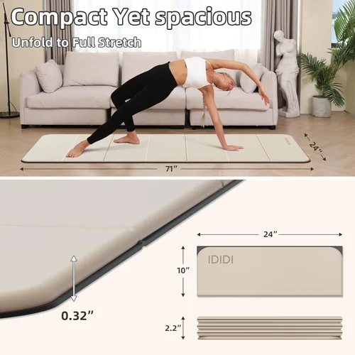 Vista 2 de Foldable Yoga Mat 8mm No-Curl Edges