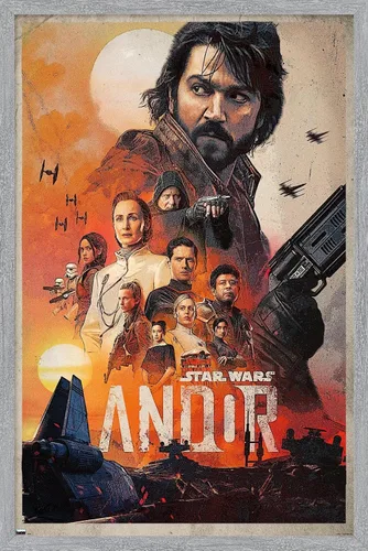 Vista 16 de Trends International Star Wars: Andor - Póster de pared de una hoja, 14.725 x 22.375 pulgadas, versión enmarcada de madera de granero Versión