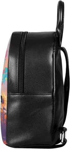 Vista 2 de FOR U DESIGNS 3D patrón floral mujeres pu mochila mini niñas monedero, Axolotl Girasol Asethetic