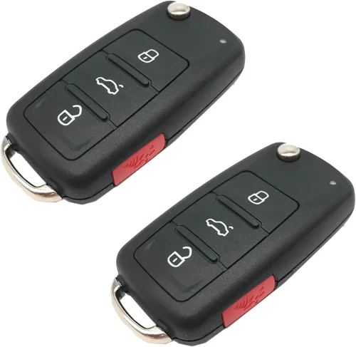 Vista 7 de Carcasa Plegable Abatible para Llavero de Coche Compatible con VW Volkswagen GTI Jetta Eos Golf Repuesto de Entrada sin Llave Control Remoto