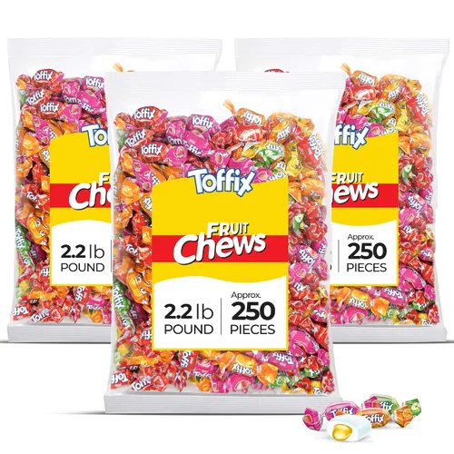 Vista 12 de Toffix Masticables de café, caramelos masticables suaves rellenos en el centro, 250 piezas de bocadillos envueltos individualmente para niños