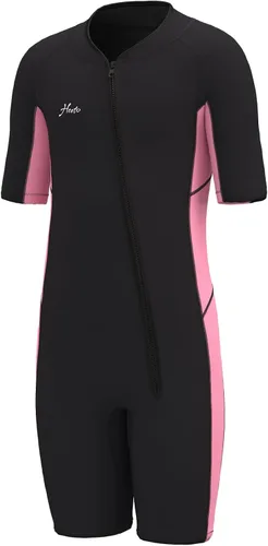 Vista 10 de Hevto Kids Shorty Wetsuit 2mm Neoprene Slim Fit for Boys Girls K02S-Cremallera Delantera-Azul