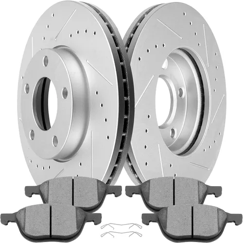 Vista 39 de SCITOO Kit de freno delantero Rotores de freno delantero y pastillas de freno de cerámica para Acura RSX 2003-2006
