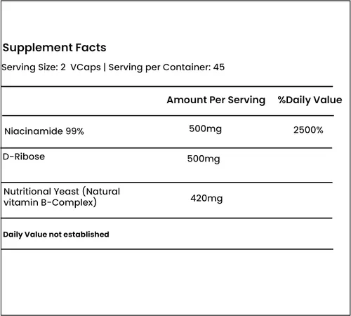 Vista 6 de Green Organic Supplements Niacinamida, niacina, NAD, NADH, alta absorción, sin OMG, sin gluten (paquete de 4)