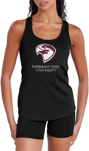 Vista 334 de Camiseta deportiva sin mangas oficial de NCAA Collegiate para mujer, con espalda cruzada, colección con logotipo primario