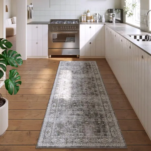 Vista 109 de Rugcomf Alfombra de Entrada de 2'x3' - Patrón Paisley, Tapete para Puerta de Entrada Interior, Floral Vintage, Lavable a Máquina, Alfombra