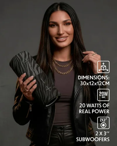 Vista 7 de Stromberg Mega Twin - Altavoz Bluetooth portátil 2 en 1 (Midnight)